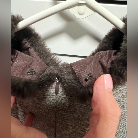 Joseph Ribkoff Creations Ribbed Sheath Dress Faux Fur Trim (D1) - Picture 3 of 10